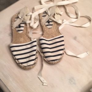 Forever 21 navy stripe espadrille